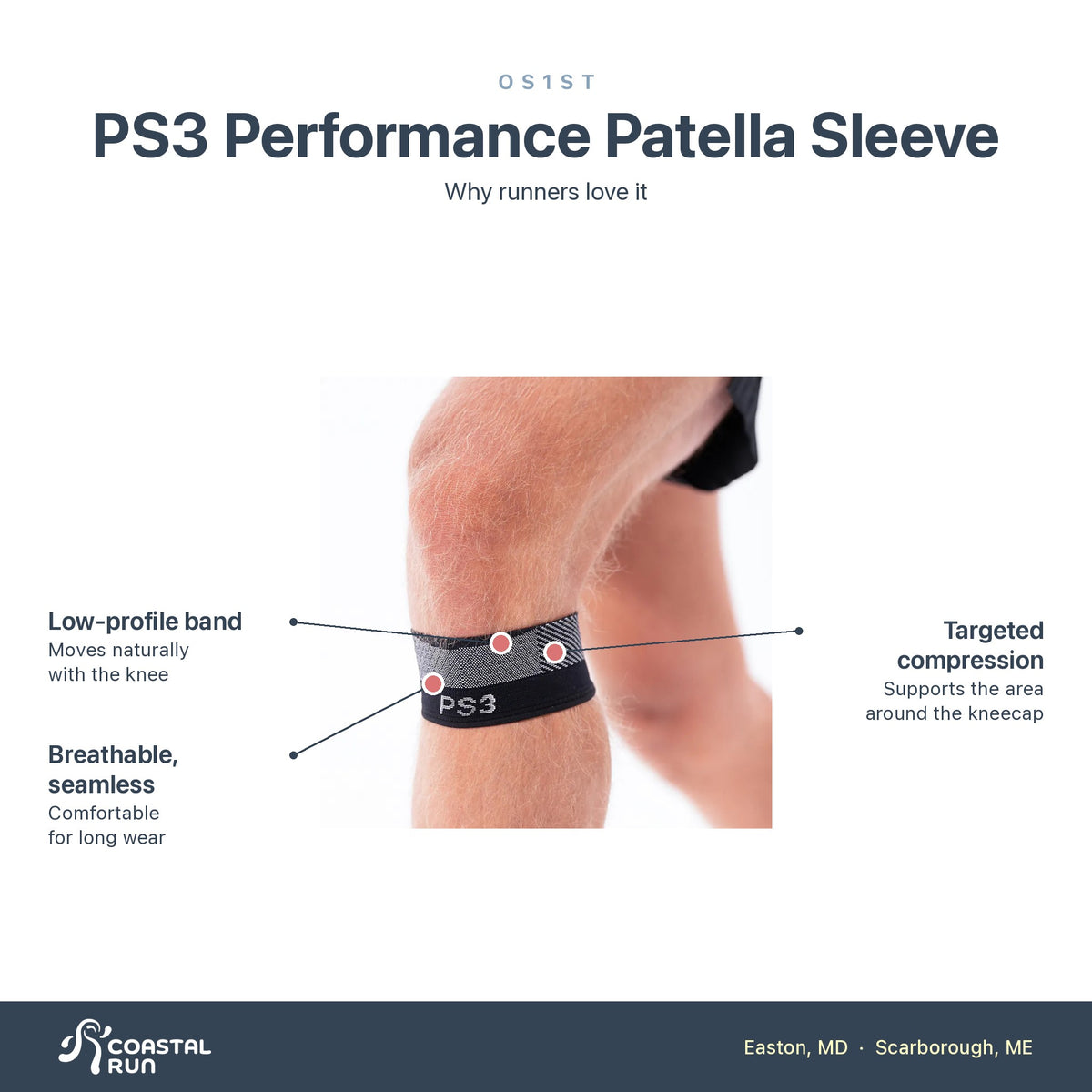 OS1st Perform Patella Sleeve Patellar Tendonitis -- Patella Tracking features