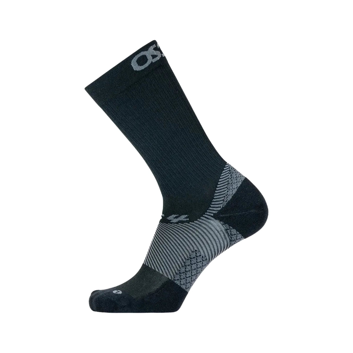 OS1st Plantar Fasciitis Crew Sock Black
