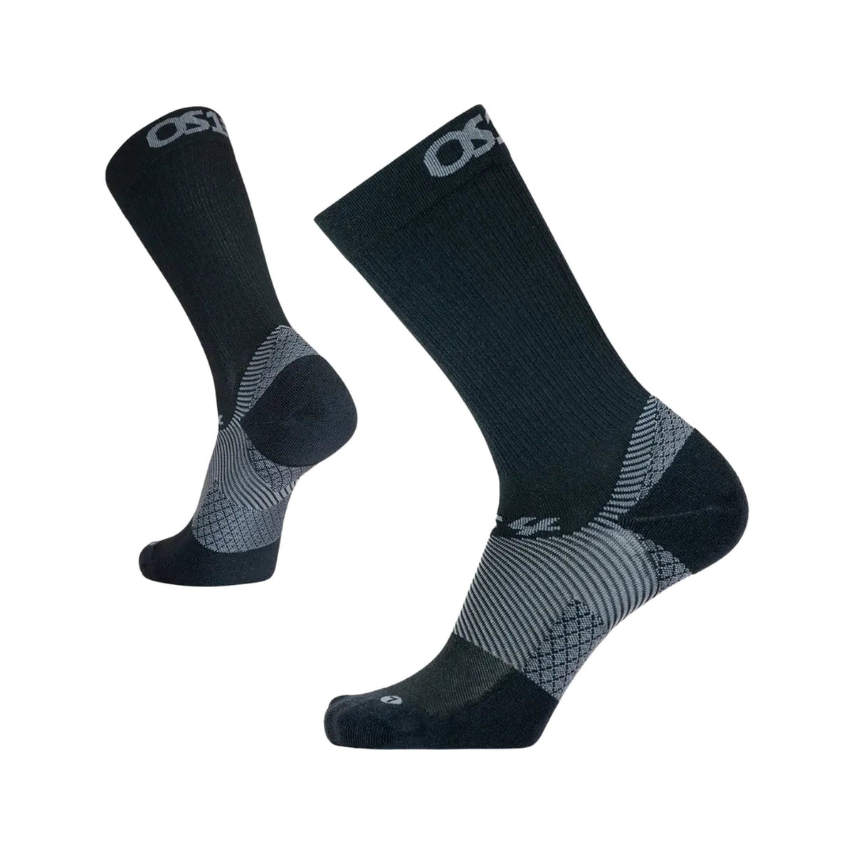 OS1st Plantar Fasciitis Crew Sock Black