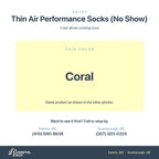 OS1st Thin Air Performance Socks (No Show), Coral color