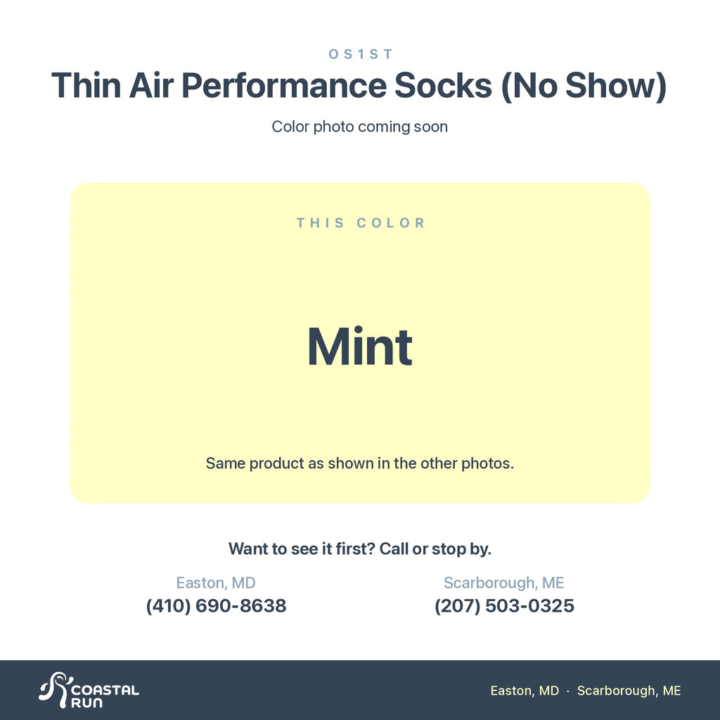 OS1st Thin Air Performance Socks (No Show), Mint color