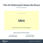 OS1st Thin Air Performance Socks (No Show), Mint color