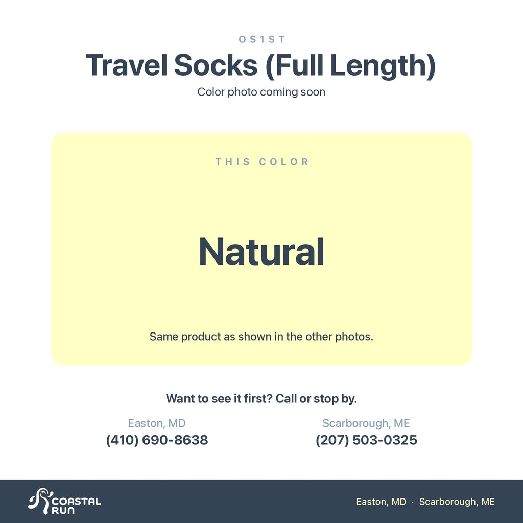OS1st Travel Socks (Full Length), Natural color