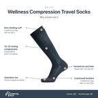 OS1st Travel Socks (Full Length) features