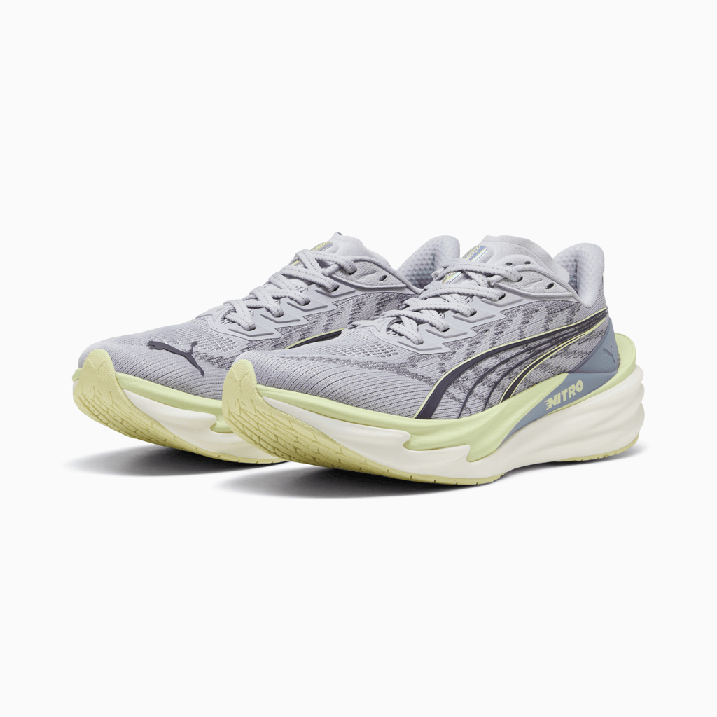Women's - Puma Deviate Nitro 4 - Vibrant Silver/Apple Spritz