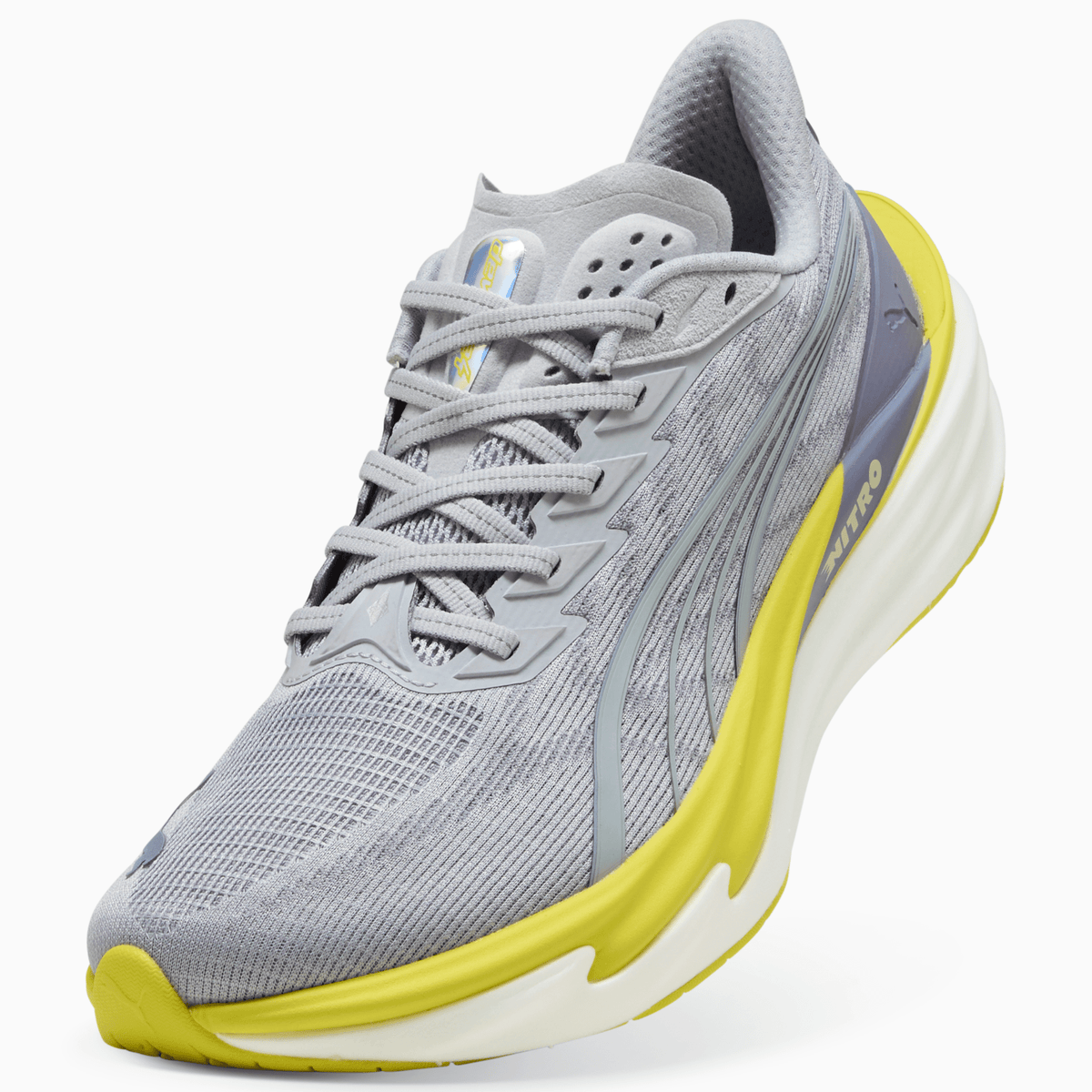 Men's - Puma Deviate Nitro 4 - Vibrant Silver/Lux Lime