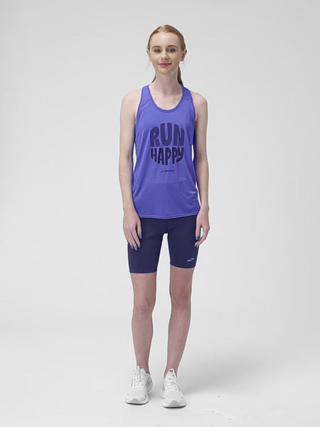 BROOKS - Distance Graphic Tank - Heather Ash