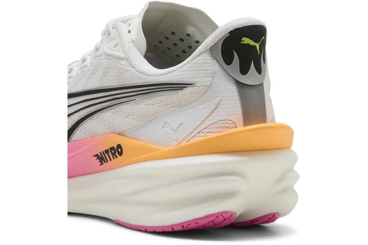 Women's - Puma Deviate Nitro 4 - Puma White/Poison Pink/Red