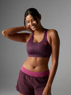 rabbit Women's Hydration Trail Bra Mauve Trails