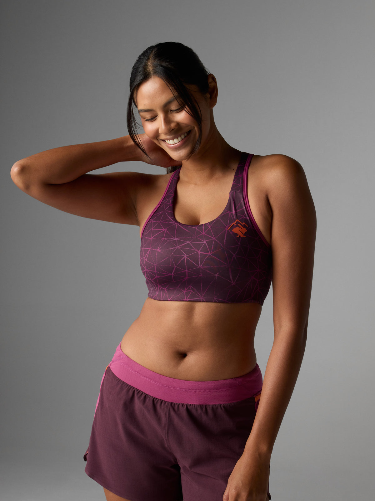 rabbit Women's Hydration Trail Bra Mauve Trails