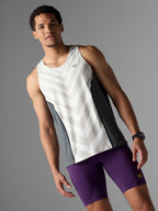 rabbit Men's Tempo Tank Gray Zebra