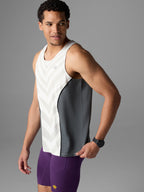rabbit Men's Tempo Tank Gray Zebra