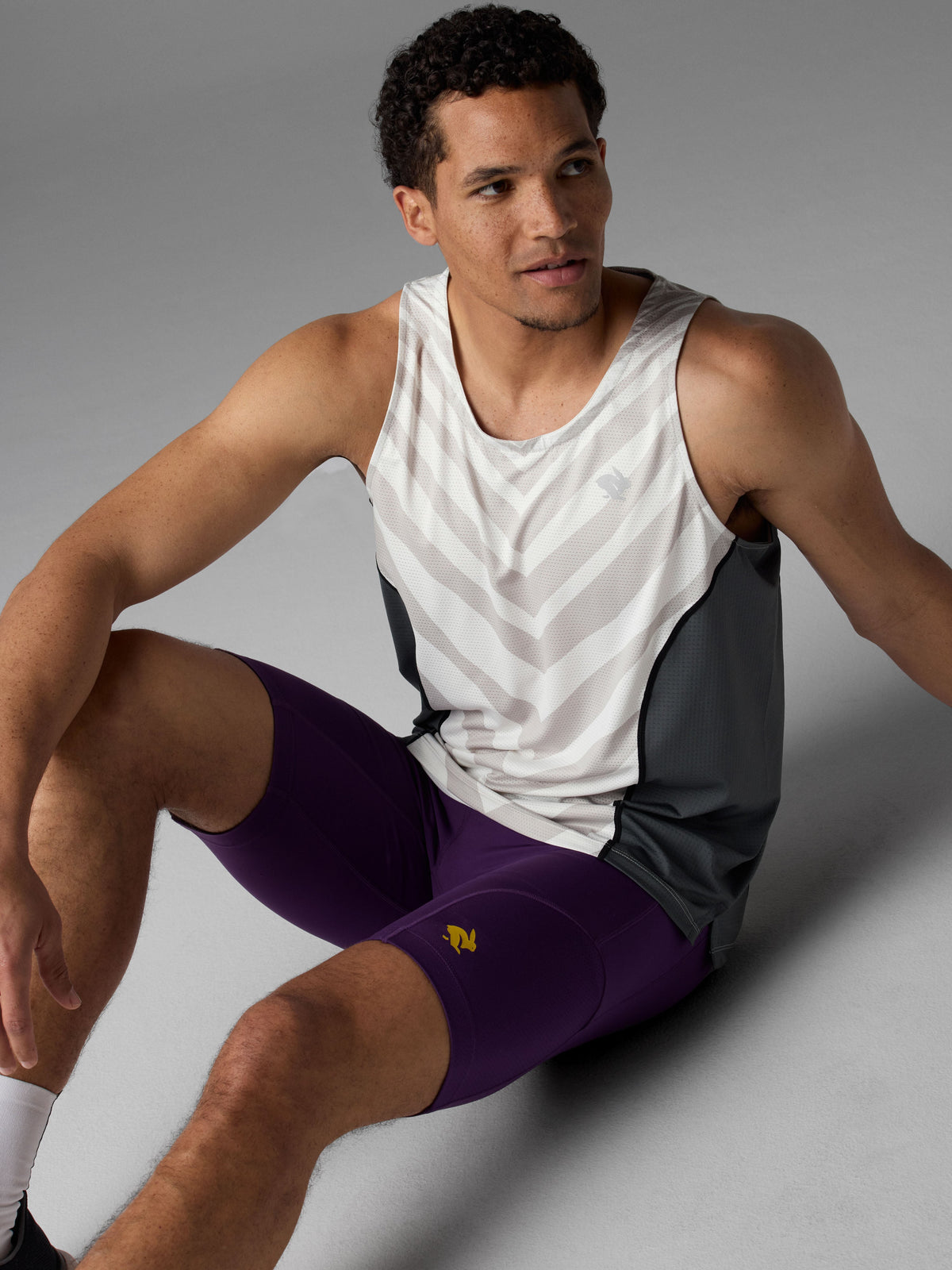 rabbit Men's Tempo Tank Gray Zebra