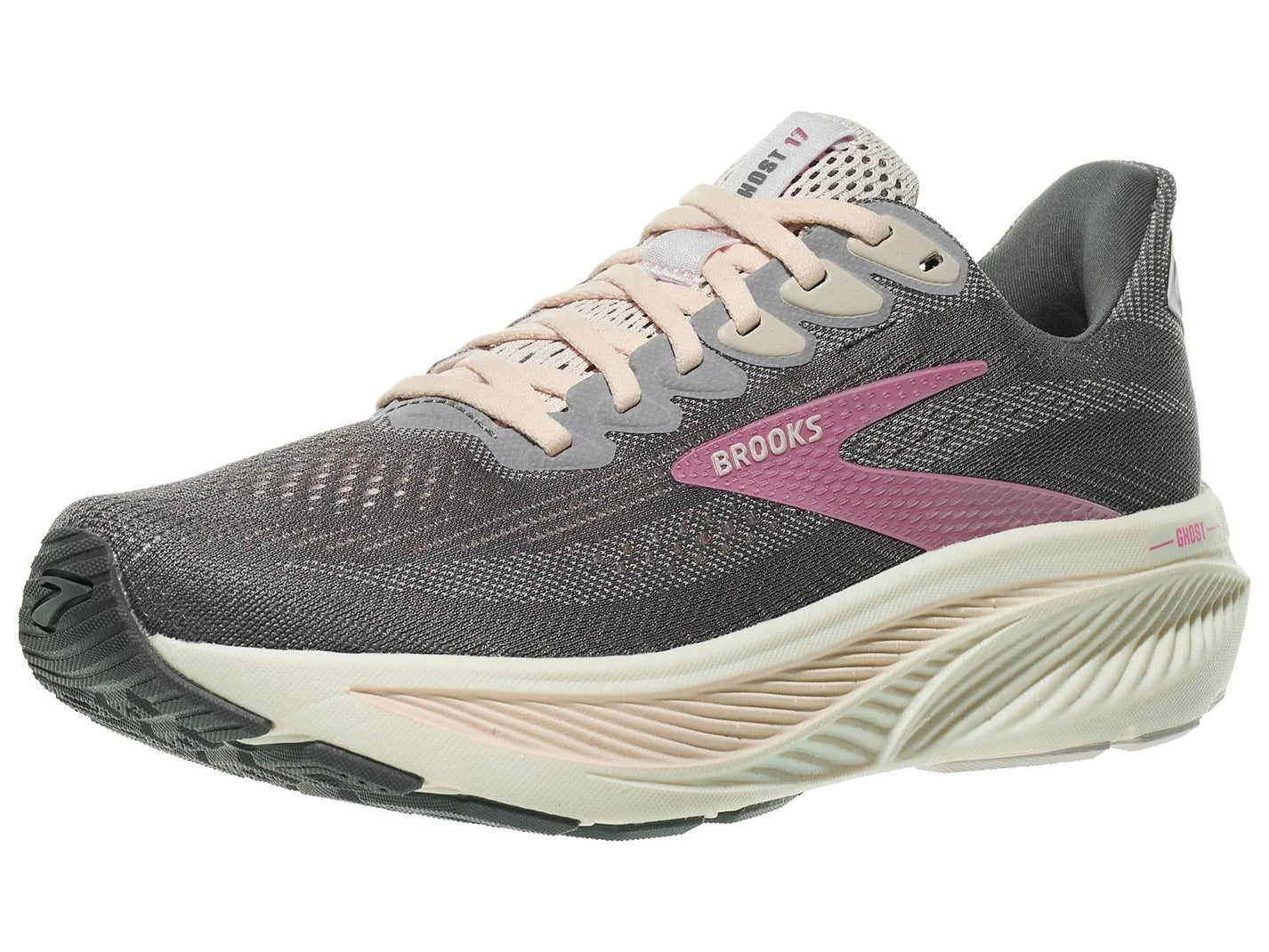 Women's - Brooks Ghost 17 - Poppy Seed/Pink/Bluewash