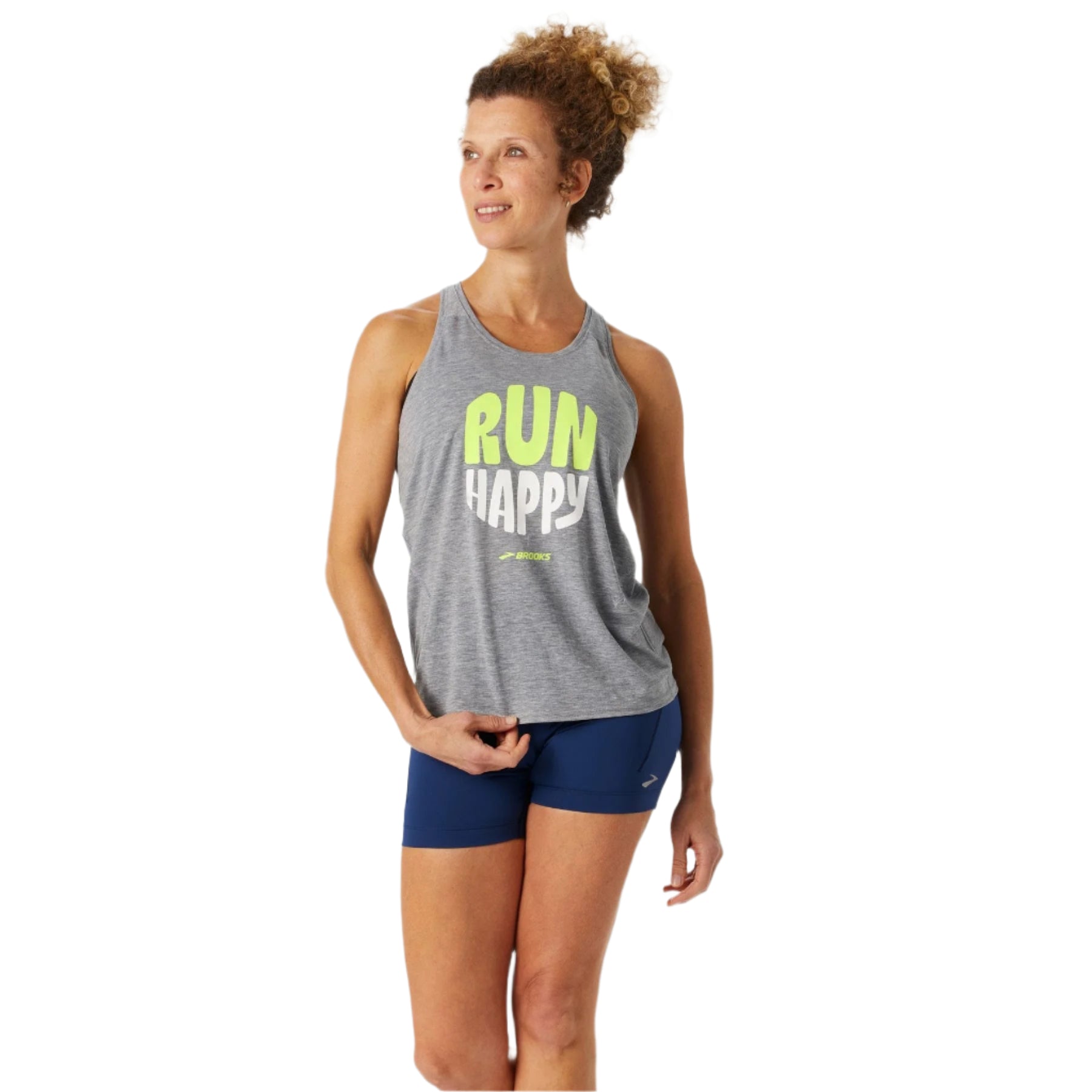 BROOKS - Distance Graphic Tank - Heather Ash