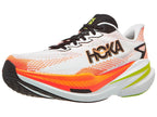 Men's - HOKA Mach X 3 - white / neon tangerine