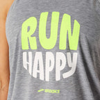 BROOKS - Distance Graphic Tank - Heather Ash