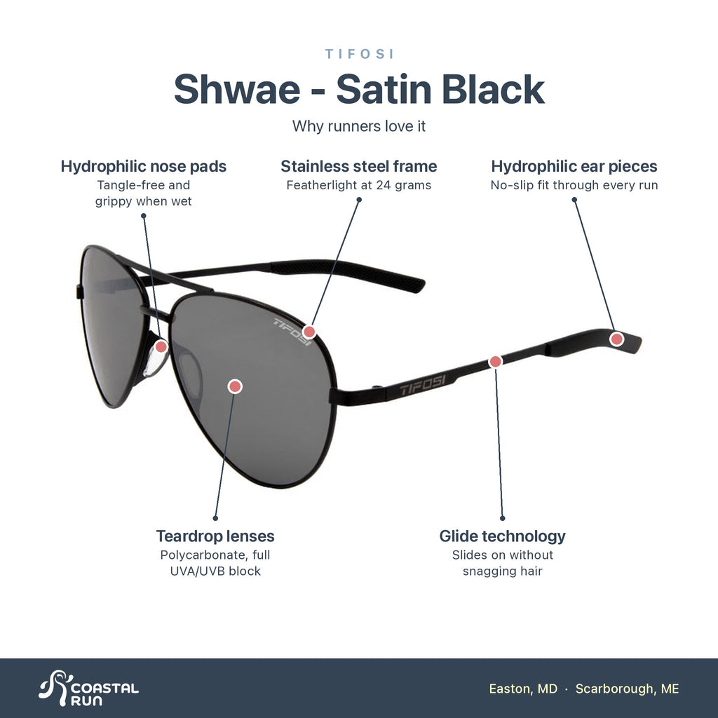Tifosi Shwae, Satin Black features