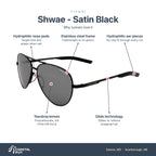 Tifosi Shwae, Satin Black features