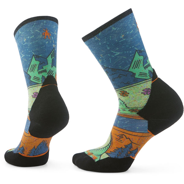 Women - Smartwool Trail Run - Mountain Print Crew