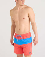 SAXX Oh Buoy CB 2N1 Volley 7" - Coral Red/Racer Blue