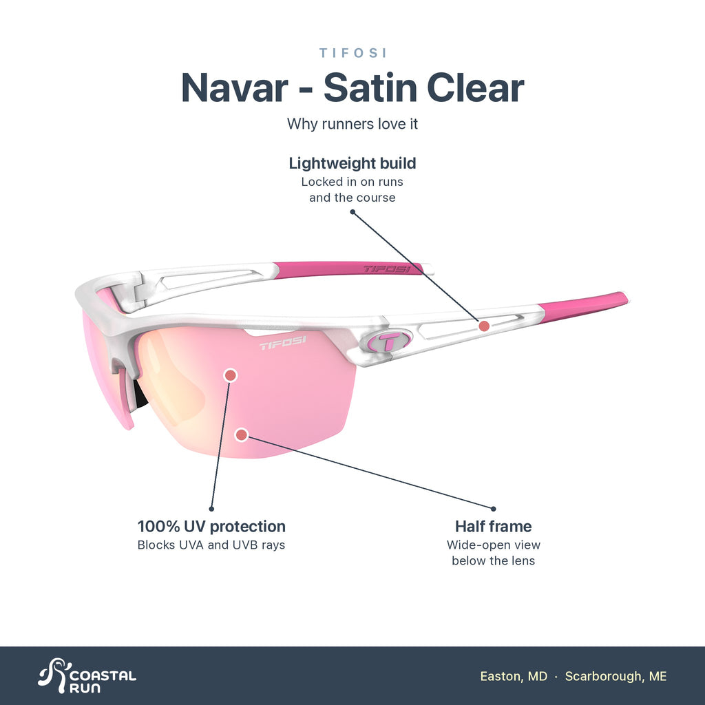 Tifosi Navar Satin Clear features