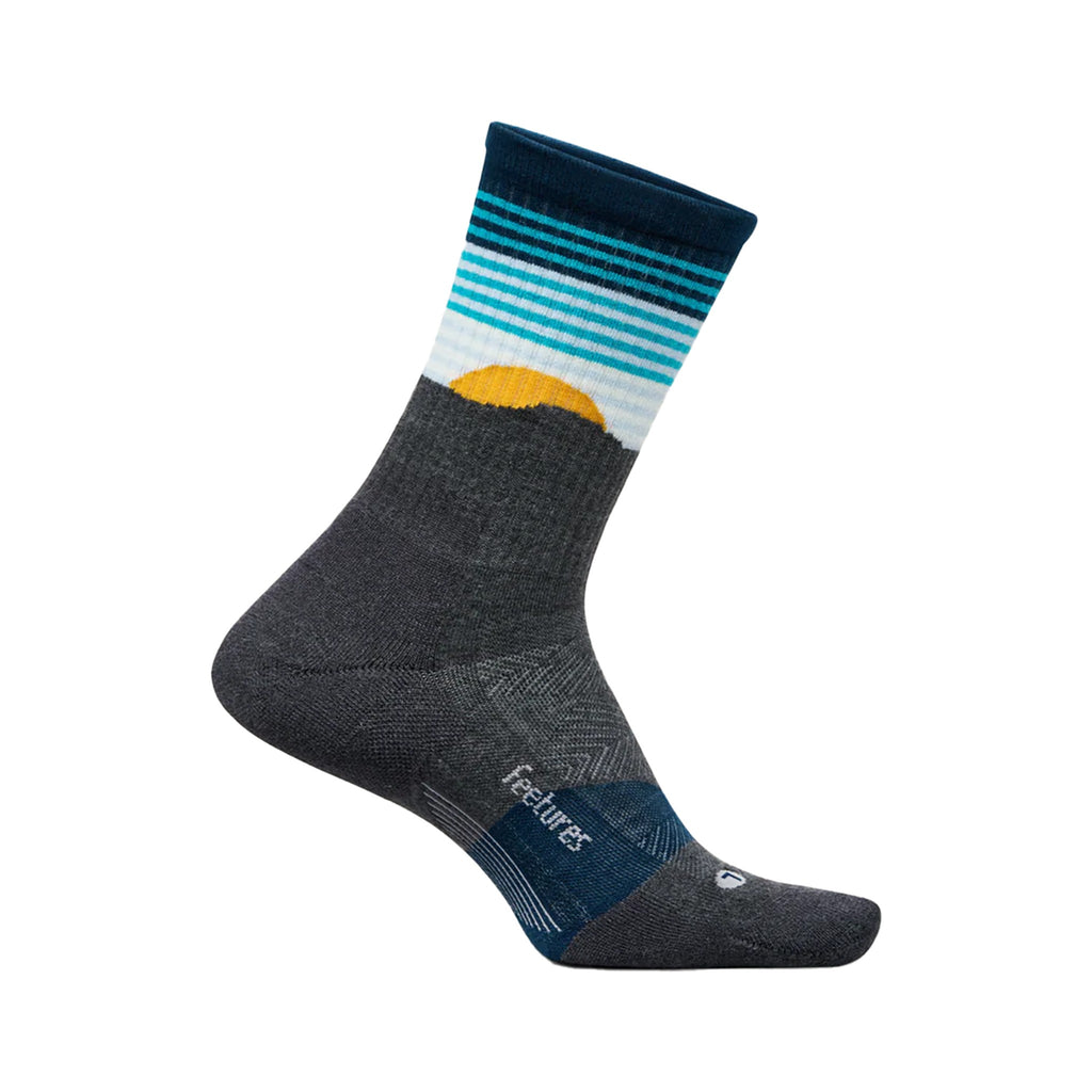 Feetures Trail Max Cushion Mini Crew Table Rock Gray
