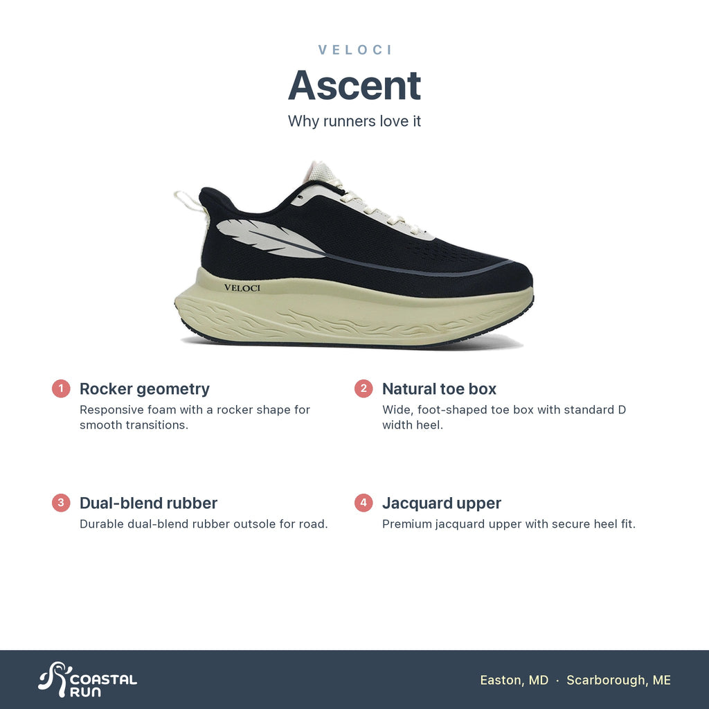 Veloci Ascent Black and Cream features
