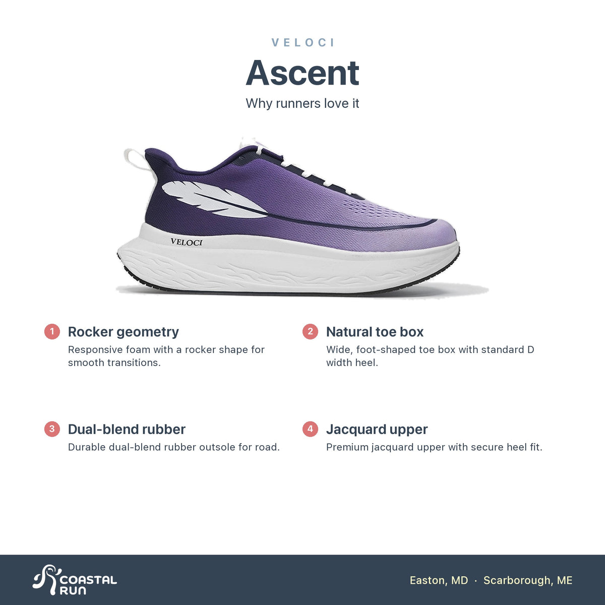 Veloci Ascent Purple features