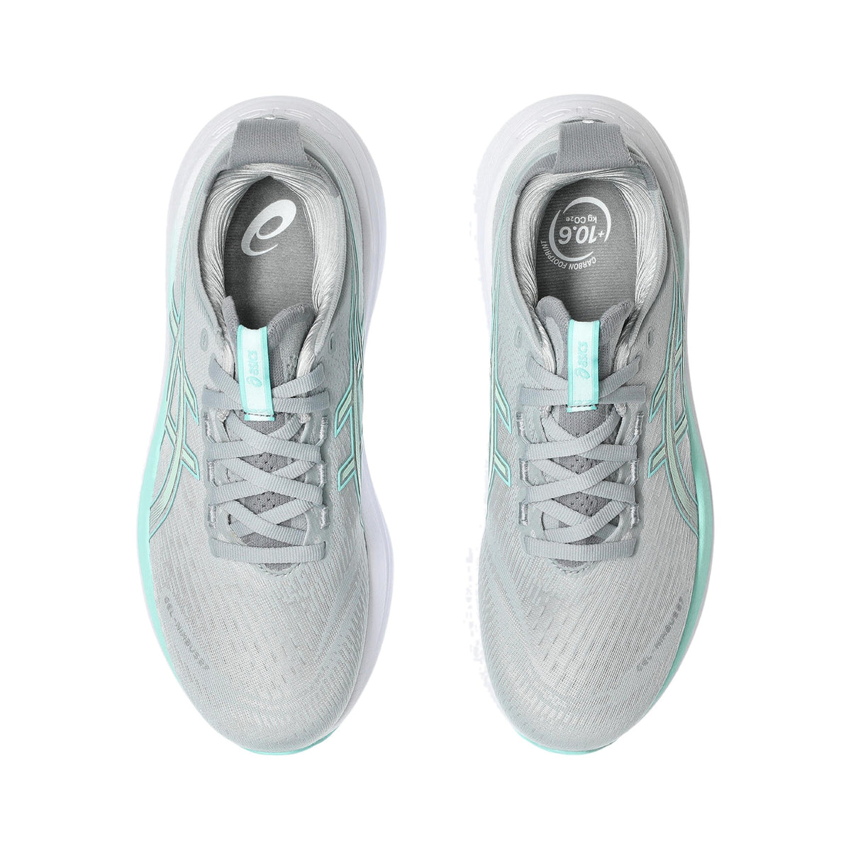 Women's ASICS Gel Nimbus 27 Piedmont Grey-Illuminate Mint running shoe