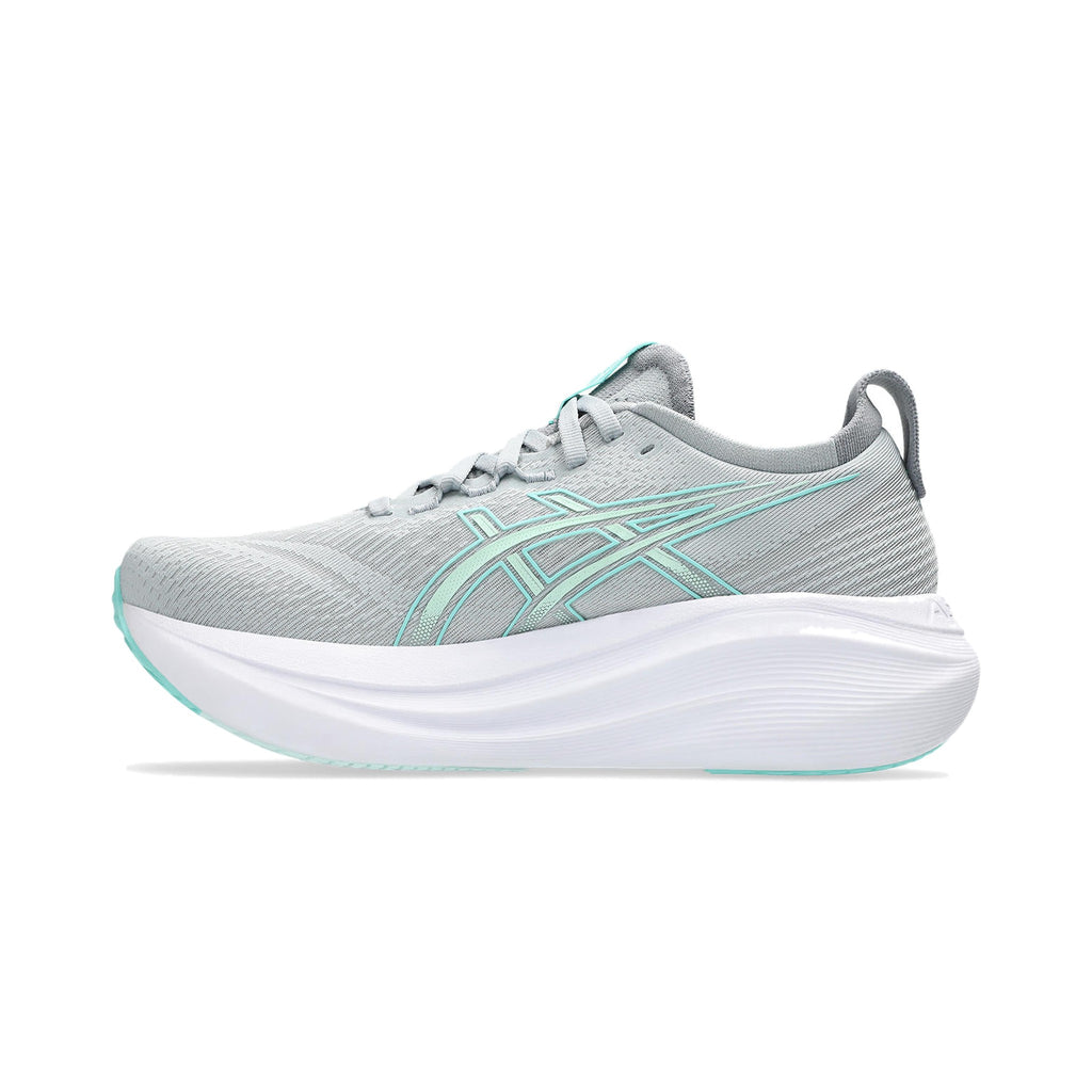 Women's ASICS Gel Nimbus 27 Piedmont Grey-Illuminate Mint running shoe