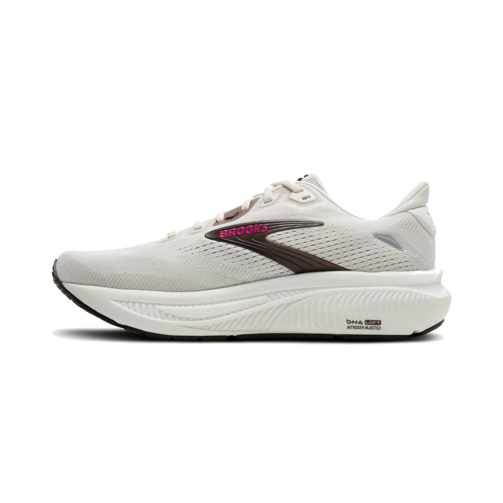 Women's Brooks Ghost 18 Coconut-Coffee-Fuchsia running shoe