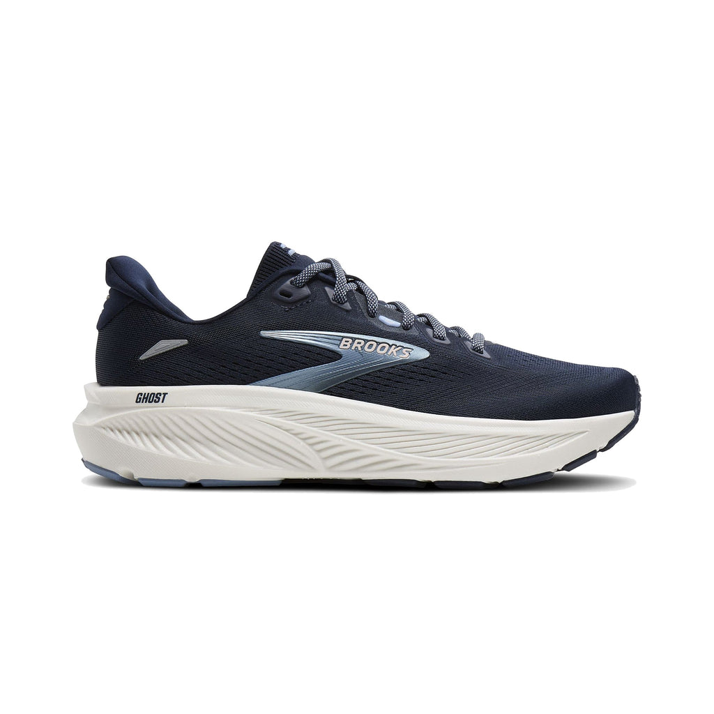 Women's Brooks Ghost 18 Navy-Rain Washed-Coconut running shoe