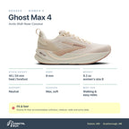 Women's Brooks Ghost Max 4 Arctic Wolf-Rose-Coconut specs