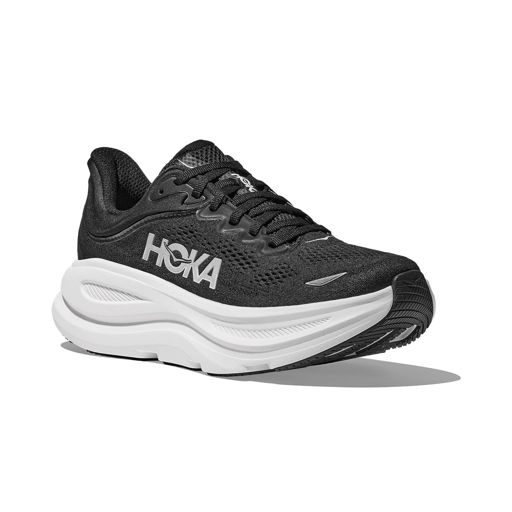 Women's HOKA Bondi 9 Black-White running shoe