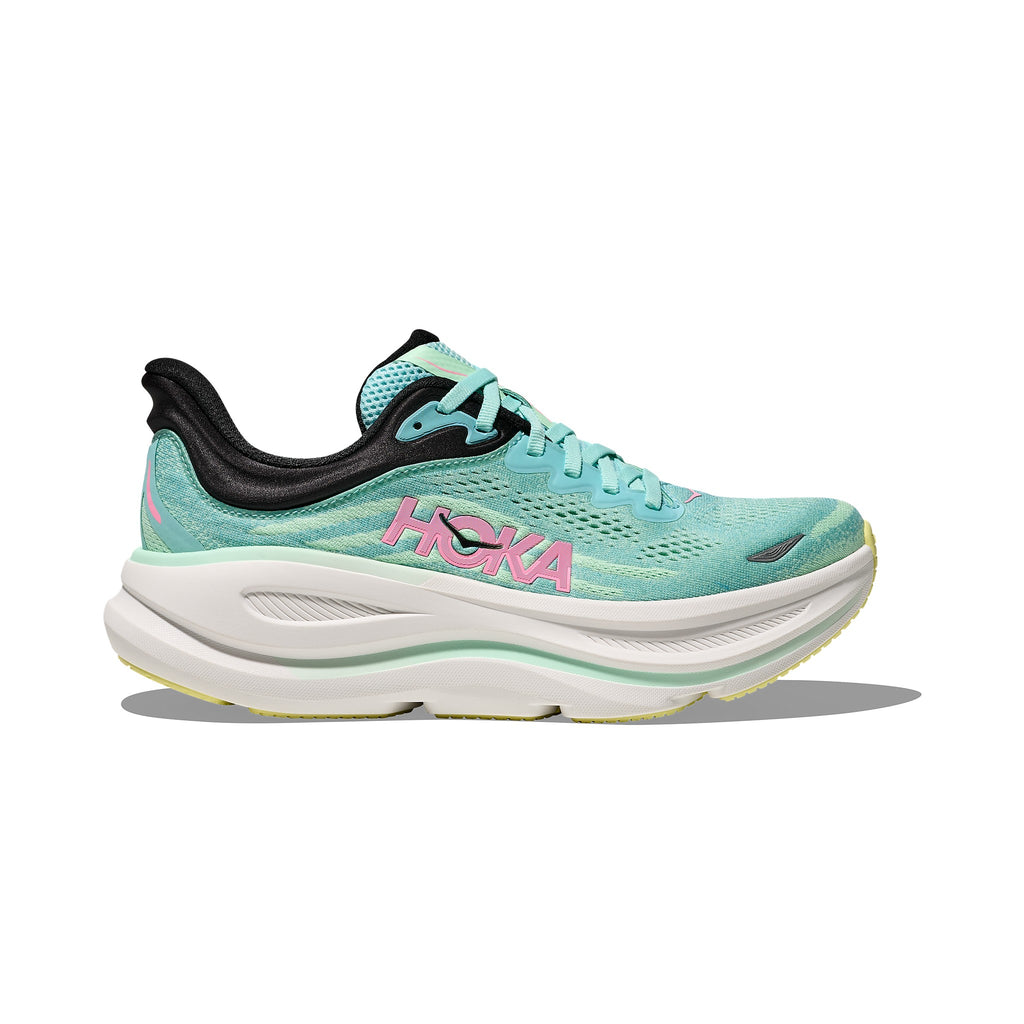 Women's HOKA Bondi 9 Blue Spark -Mint Fluorite running shoe
