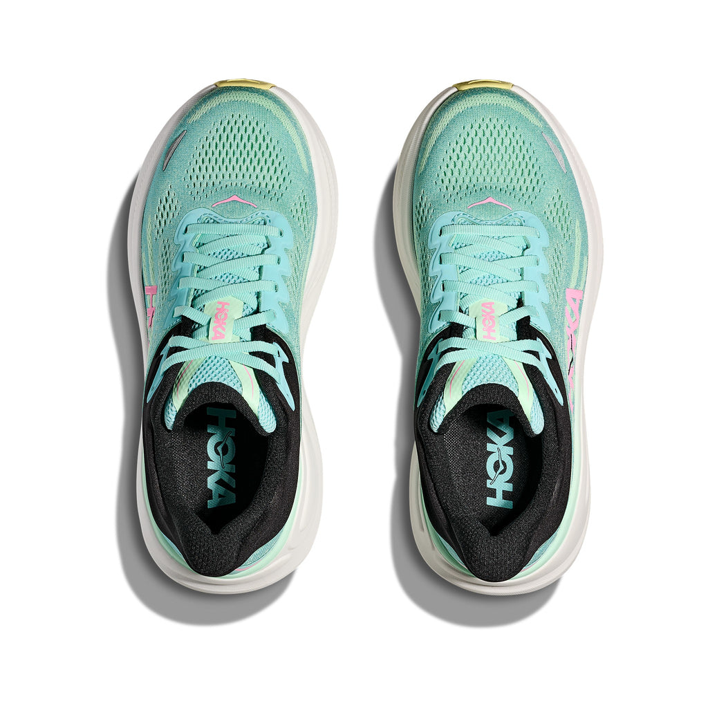 Women's HOKA Bondi 9 Blue Spark -Mint Fluorite running shoe