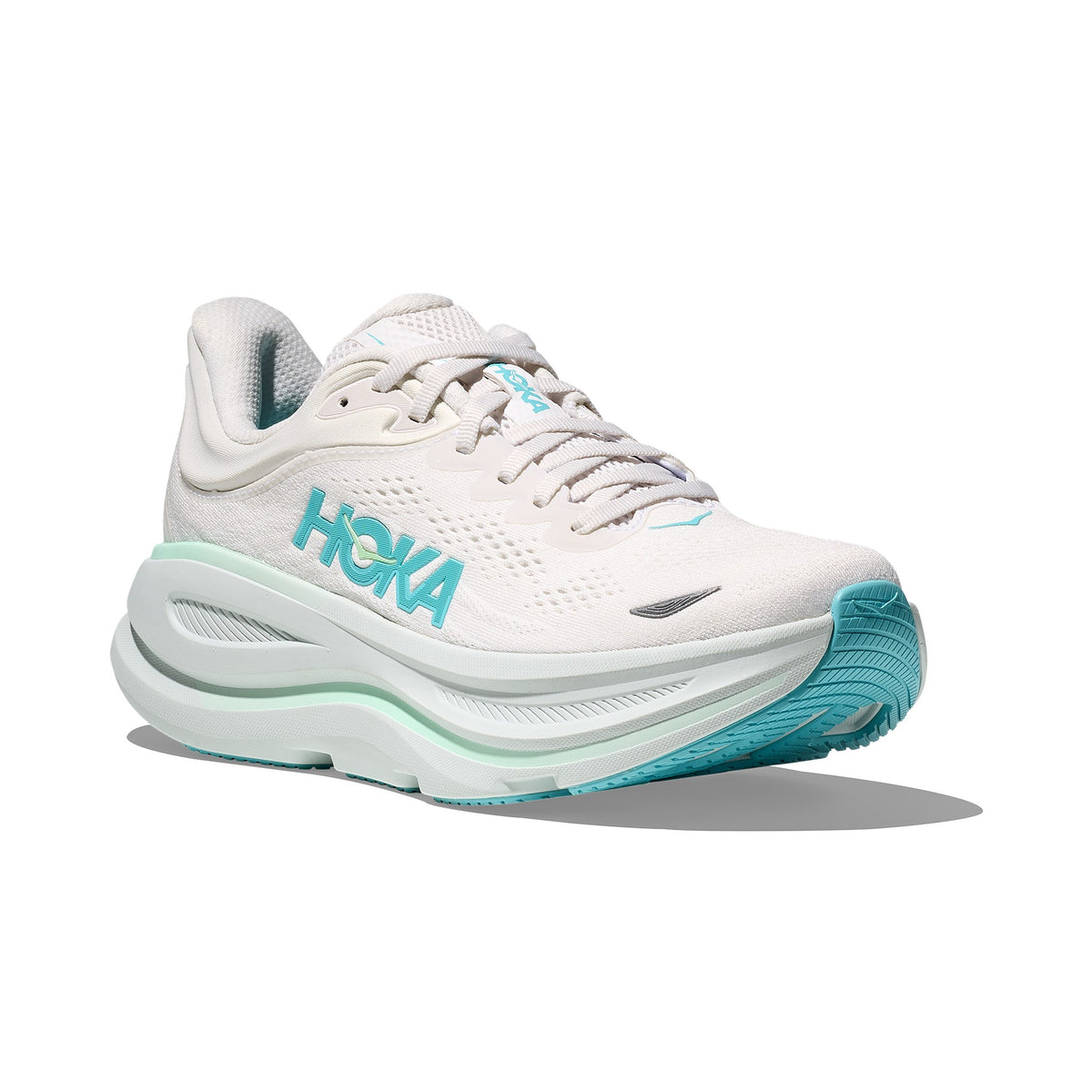 Women's HOKA Bondi 9 Frost-Cielo Blue running shoe