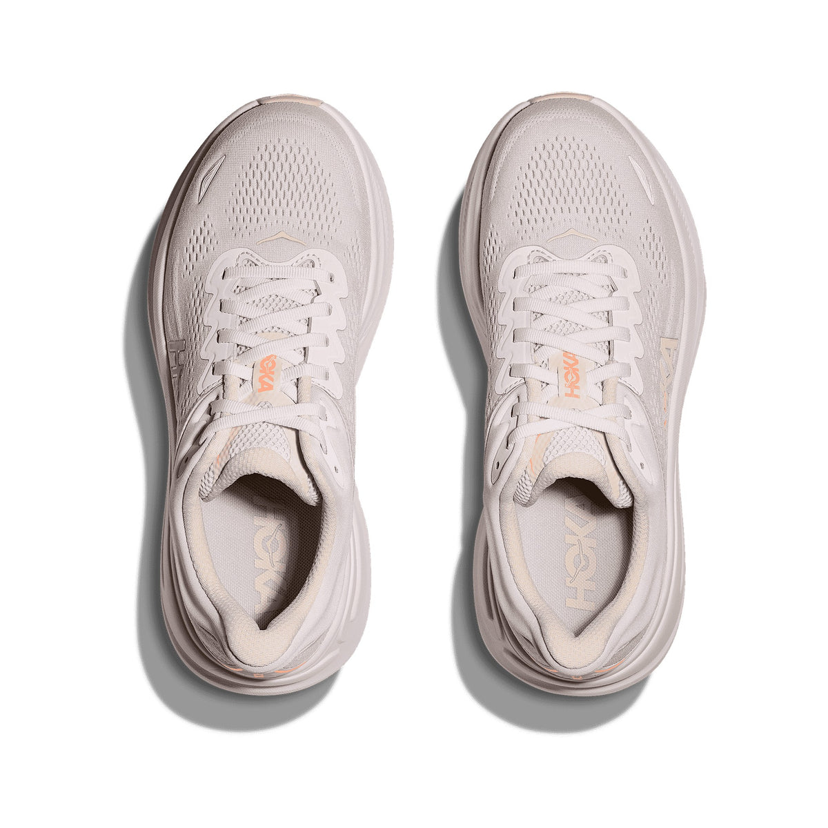 Women's HOKA Bondi 9 lilac cream - tangerine glow running shoe