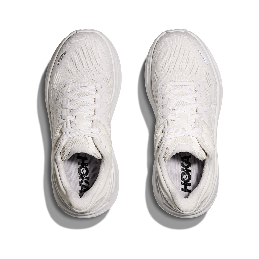 Women's HOKA Bondi 9 White-White running shoe