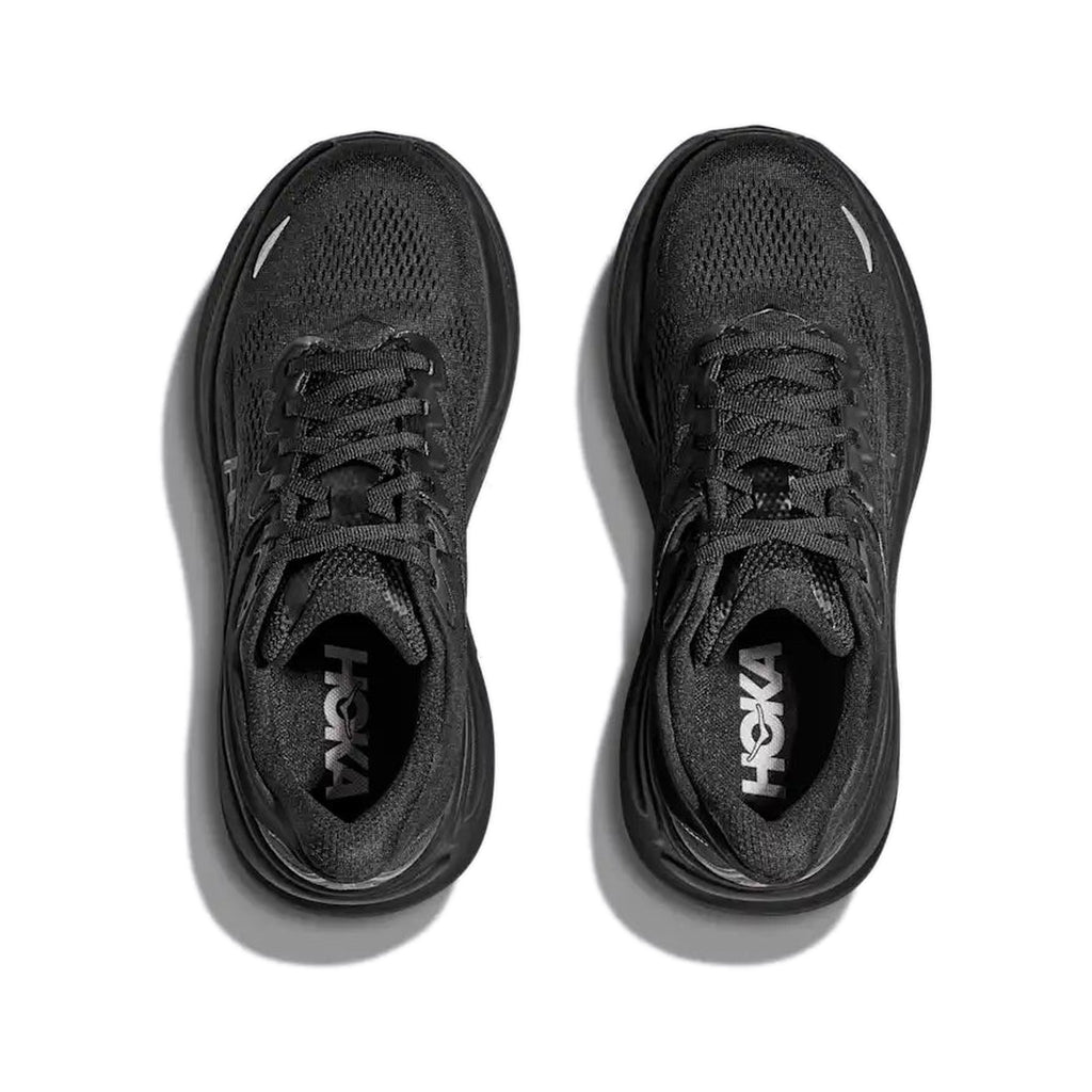 Women's HOKA Bondi 9 Black-Black (Wide) running shoe
