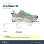 Women's HOKA Challenger 8 Jade-Cosmic Grey specs