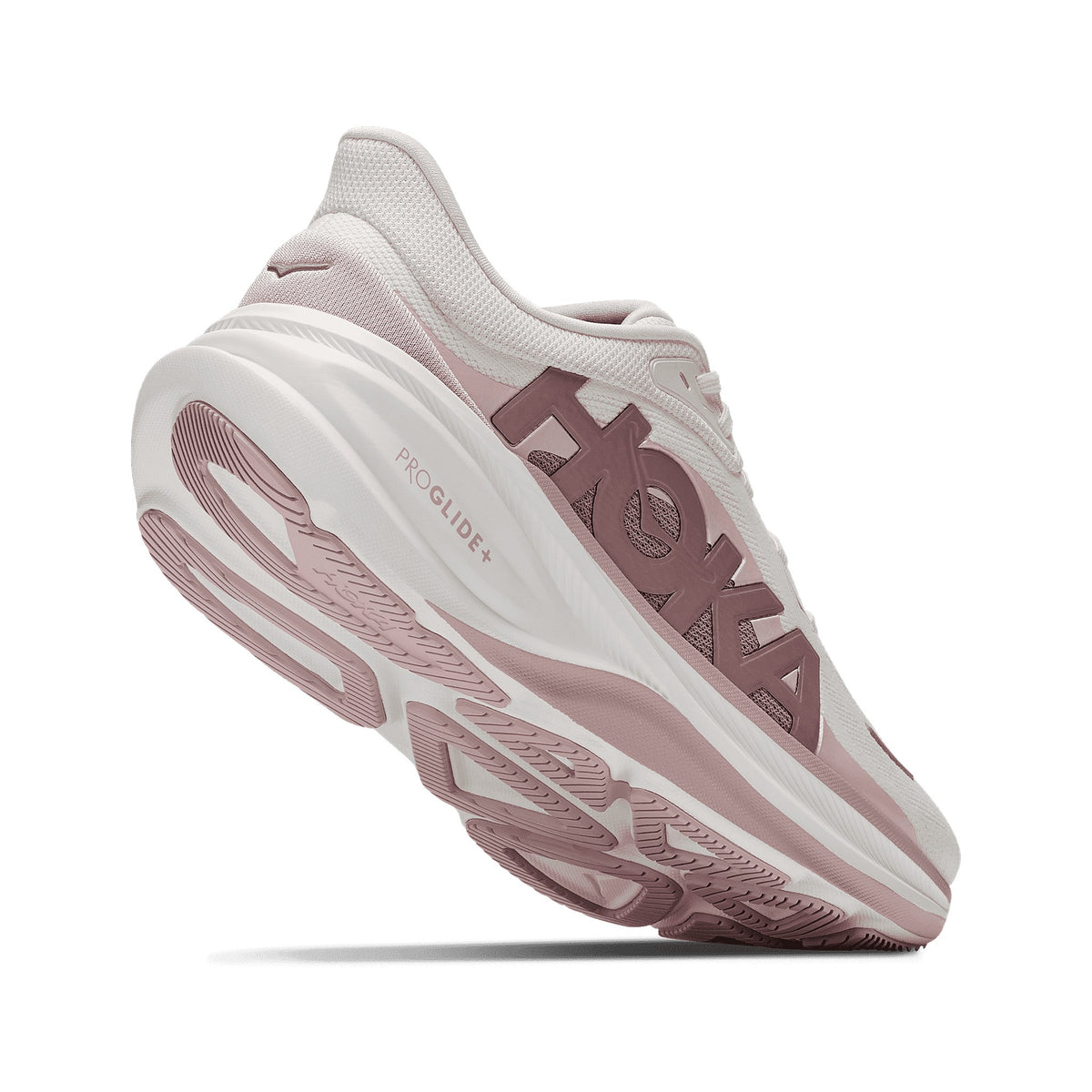 Women's HOKA Clifton PRO GLM ALABASTER - PINK OPAL running shoe