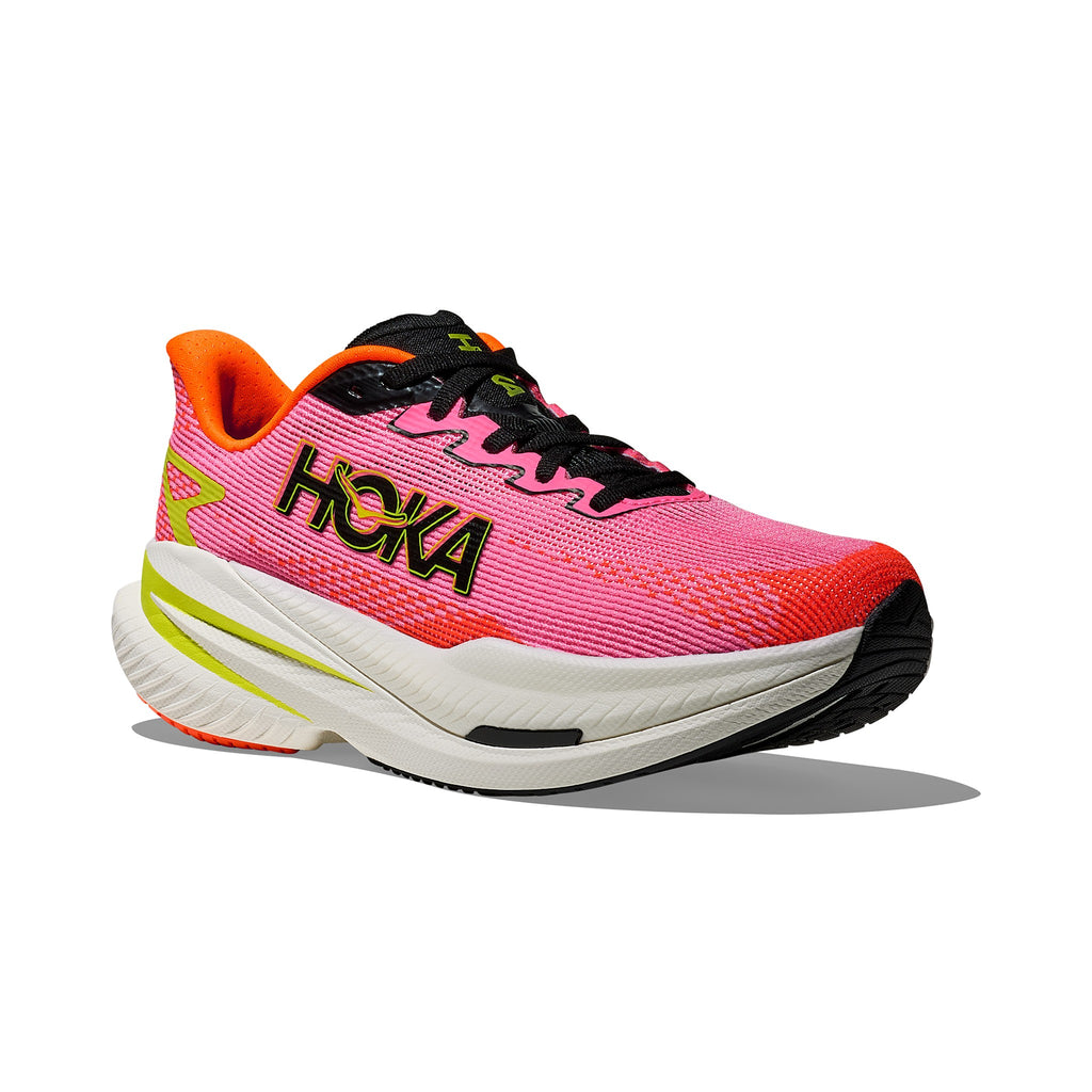 Women's HOKA Mach X 3 neon rose - neon tangerine running shoe