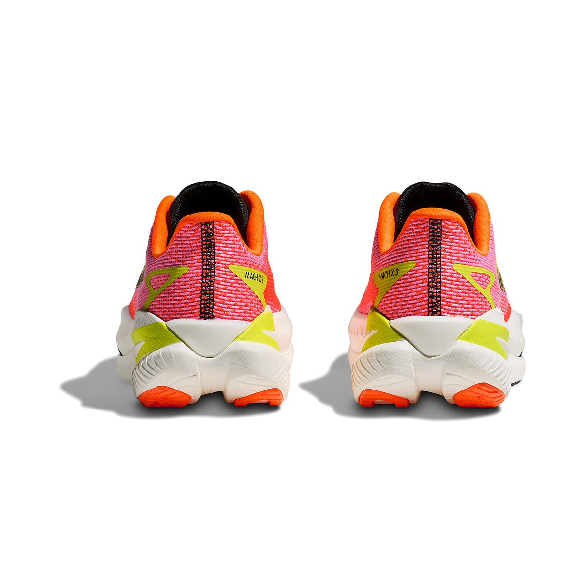 Women's HOKA Mach X 3 neon rose - neon tangerine running shoe