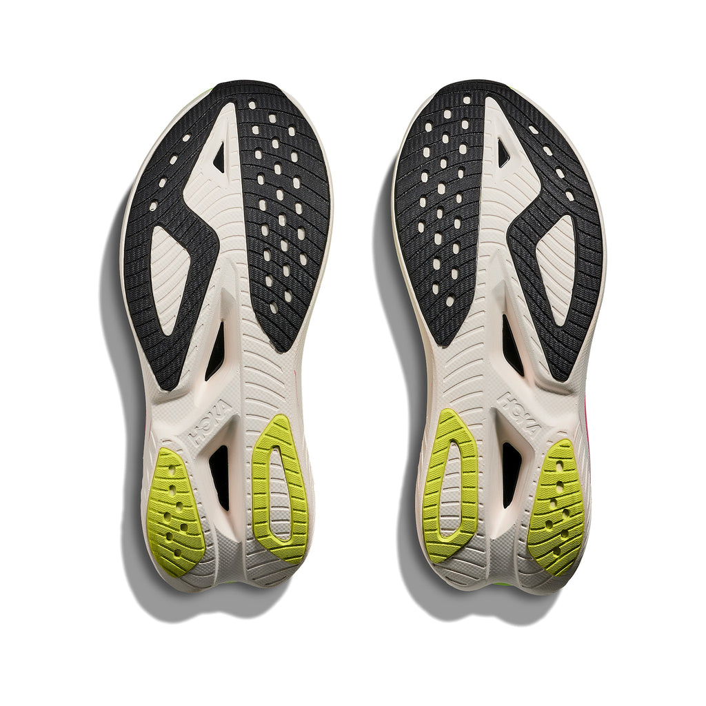 Women's HOKA Mach X 3 white - neon lime running shoe