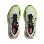 Women's HOKA Mach X 3 white - neon lime running shoe