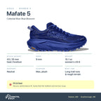 Women's HOKA Mafate 5 Celestial Blue-Blue Blossom specs