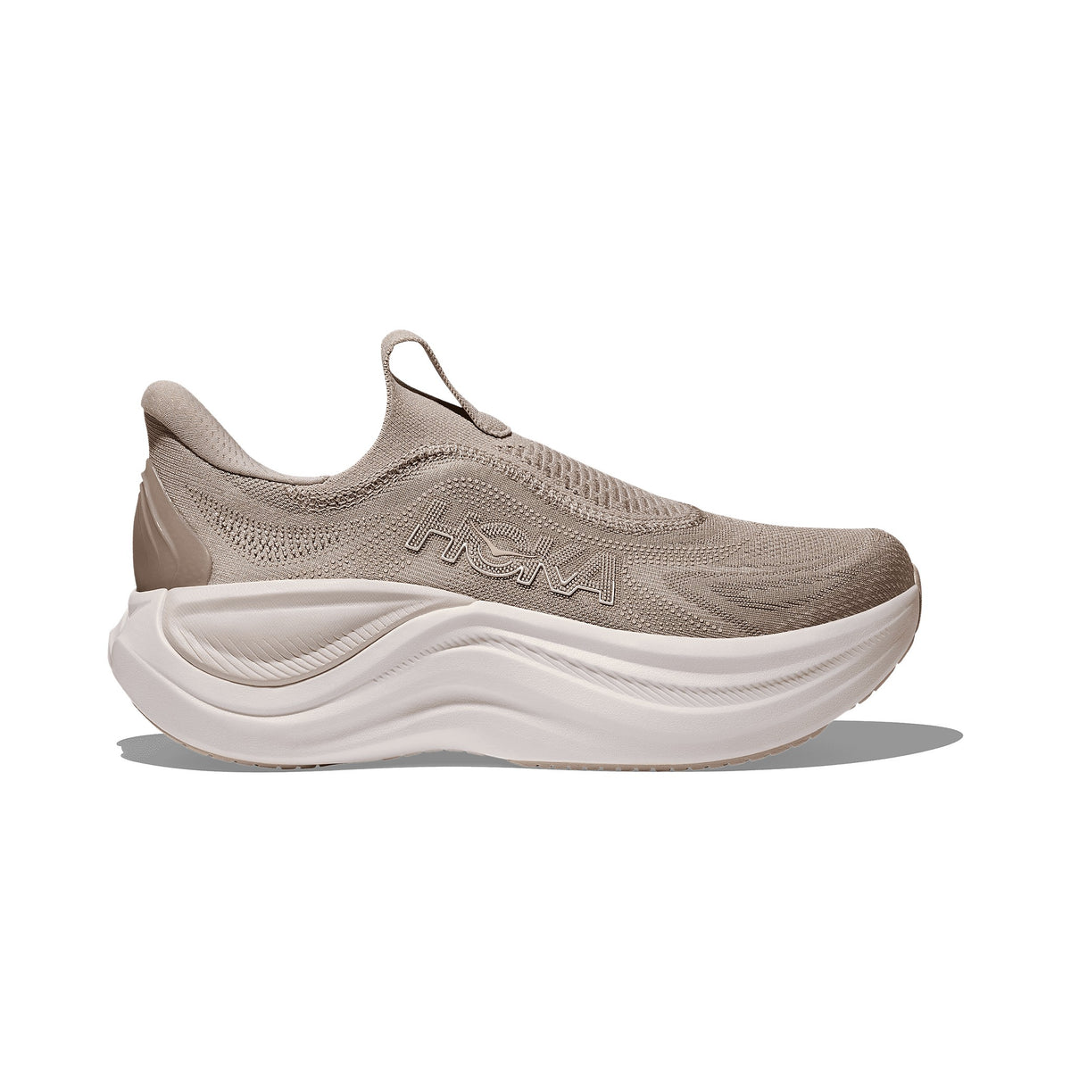 Women's HOKA Skyward Laceless Putty-White running shoe