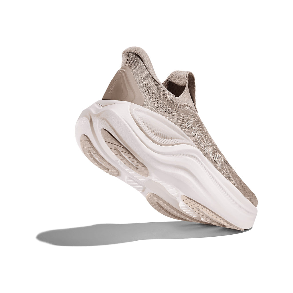Women's HOKA Skyward Laceless Putty-White running shoe